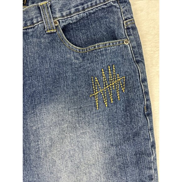 PNB NATION Jeans Men’s Size 38 X 34 Hip Hop Baggy Wide Leg Y2K VTG Blue - Picture 3 of 14